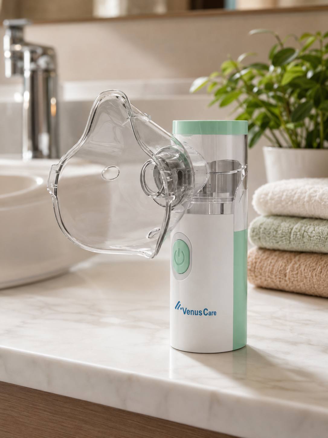 Venus Care V-303 Plus Portable Mesh Nebulizer with Mask | Quiet Handheld Nebulizer for Adults & Children